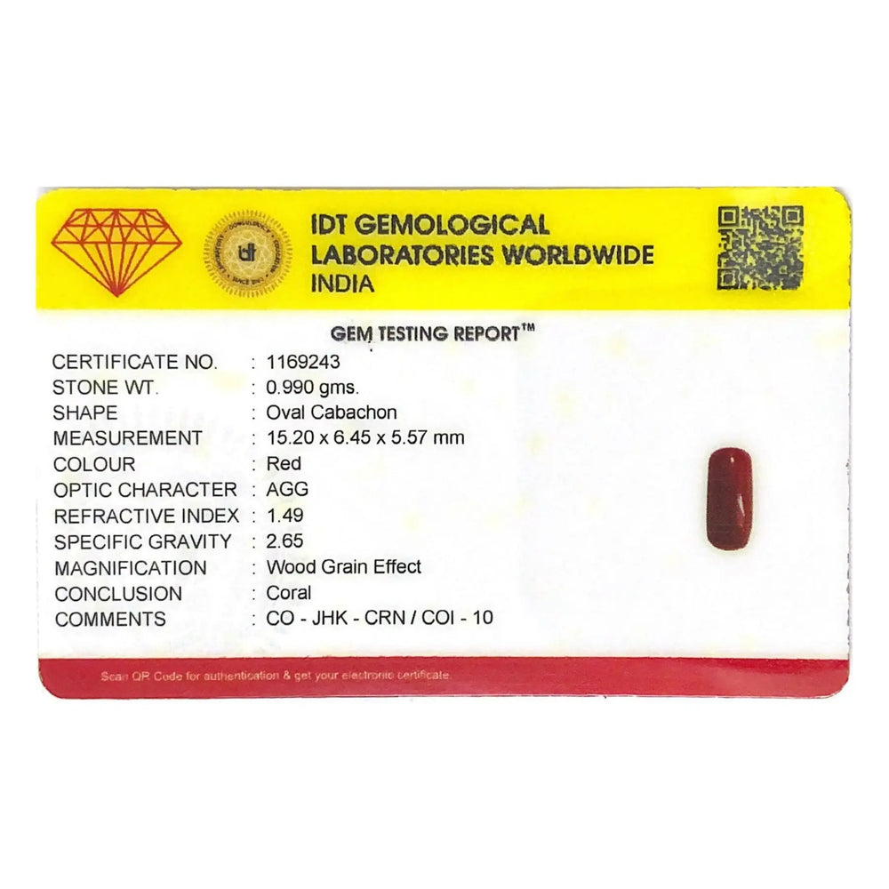 Red Coral - 4.95 Carat - Pramogh