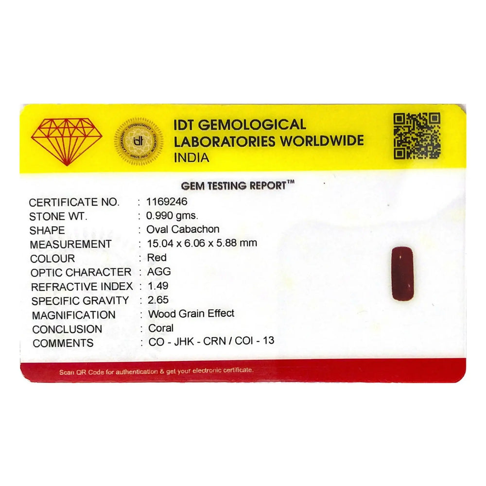 Red Coral - 4.95 Carat - Pramogh