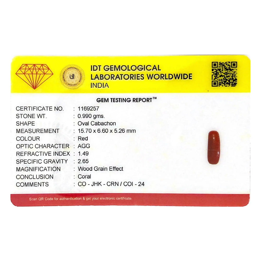 Red Coral - 4.95 Carat - Pramogh