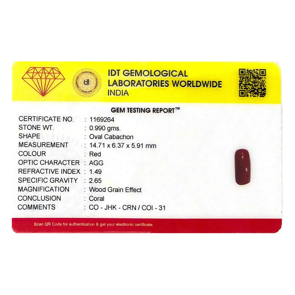 Red Coral - 4.95 Carat - Pramogh