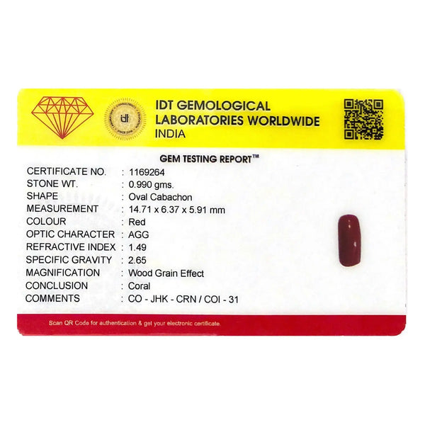 Red Coral - 4.95 Carat - Pramogh