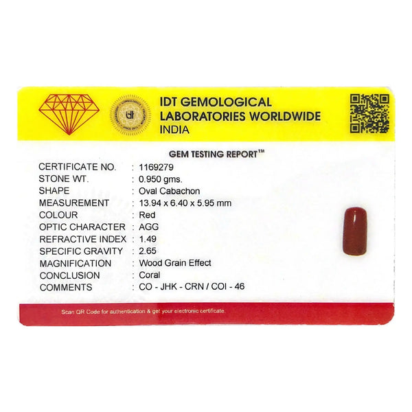 Red Coral - 4.75 Carat - Pramogh