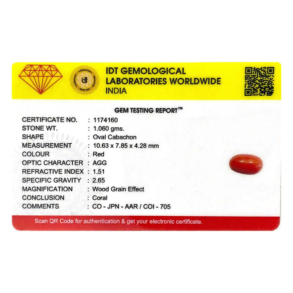 Red Coral - 5.3 Carat - Pramogh