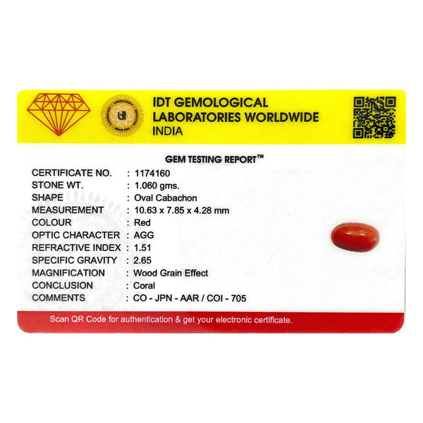Red Coral - 5.3 Carat - Pramogh