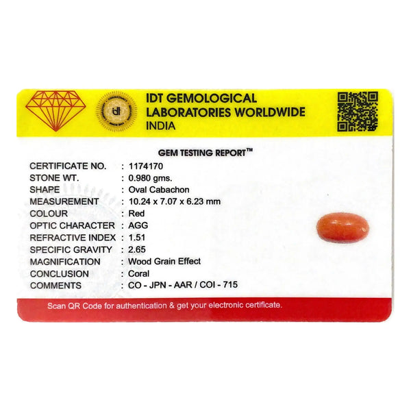 Red Coral - 4.9 Carat - Pramogh