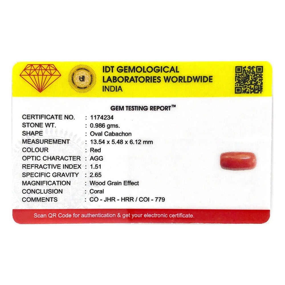 Red Coral - 4.93 Carat - Pramogh