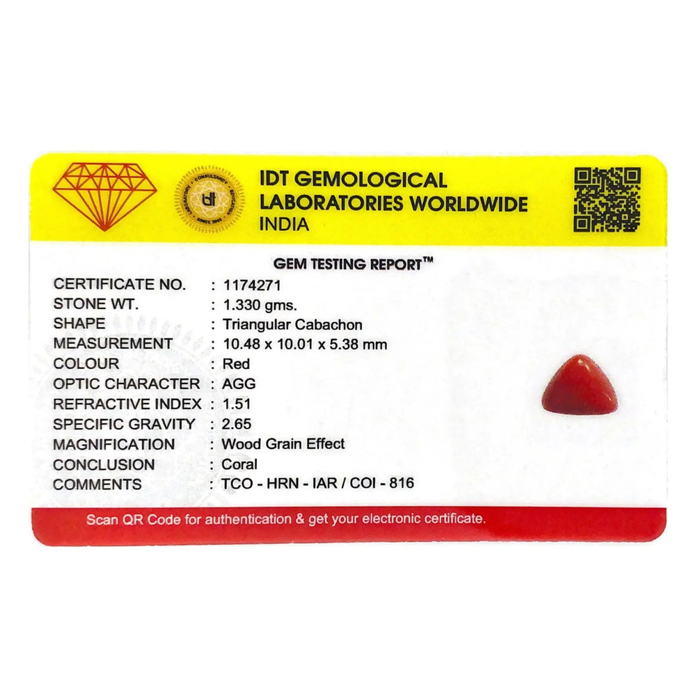 Red Coral - 6.65 Carat - Pramogh