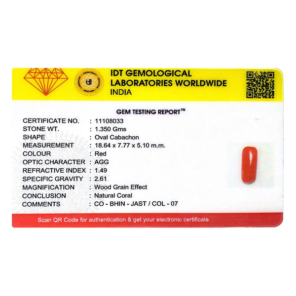 Red Coral - 6.75 Carat