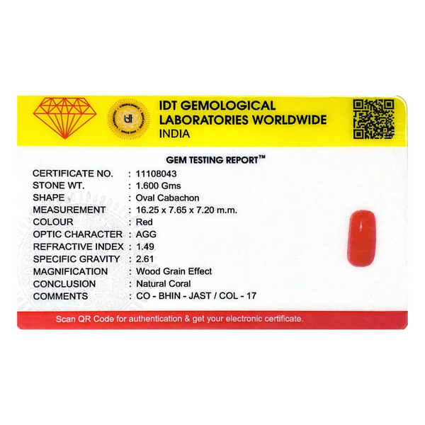 Red Coral - 8 Carat
