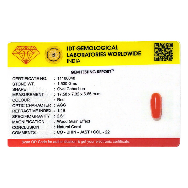 Red Coral - 7.65 Carat