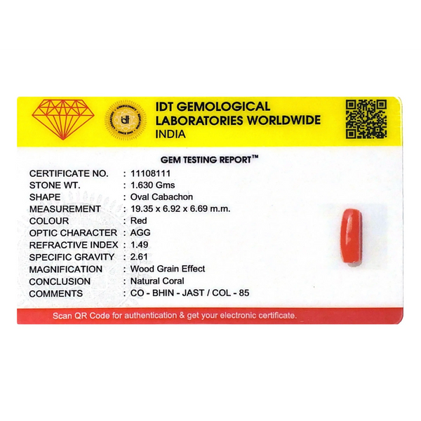 Red Coral - 8.15 Carat