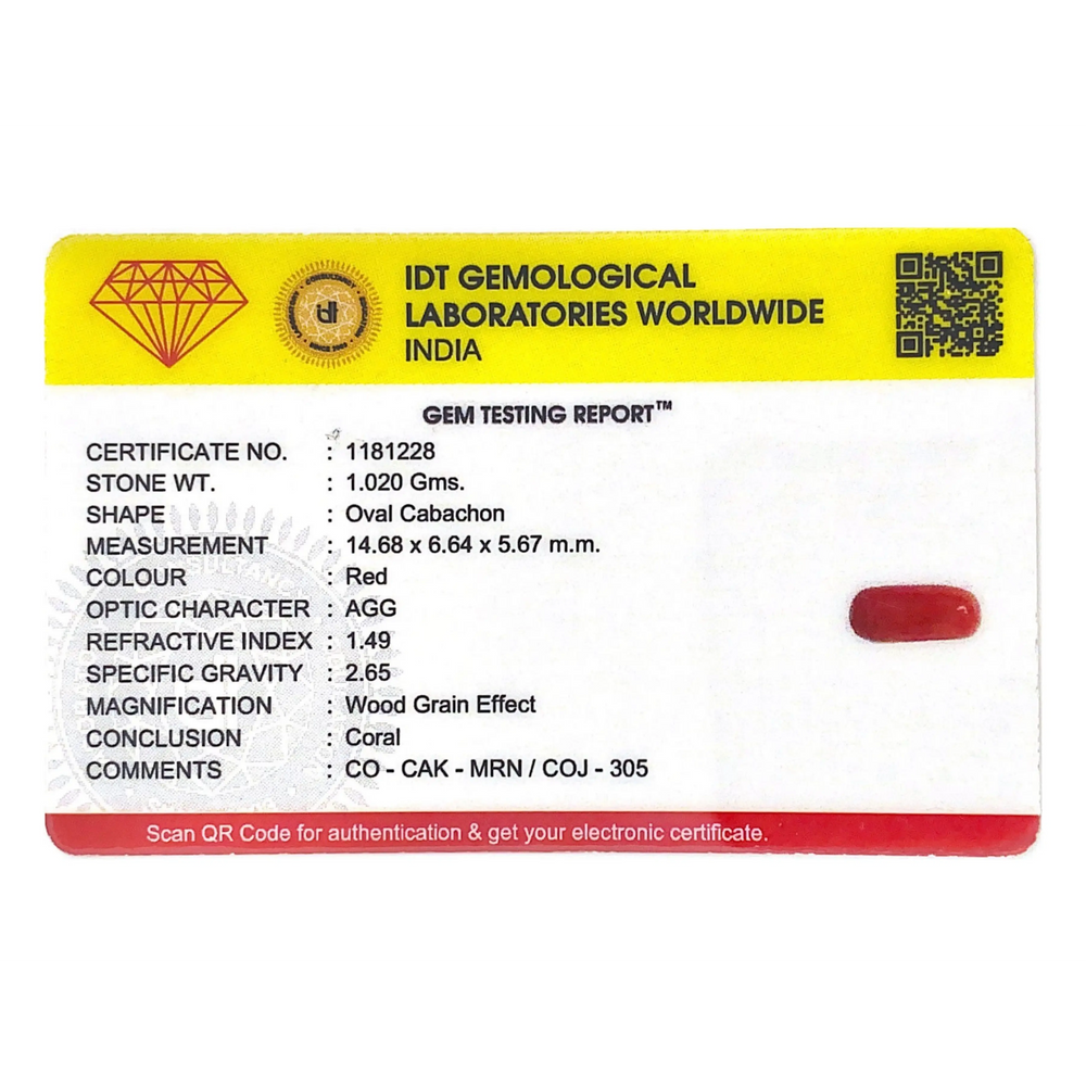 Red Coral - 5.1 Carat - Pramogh