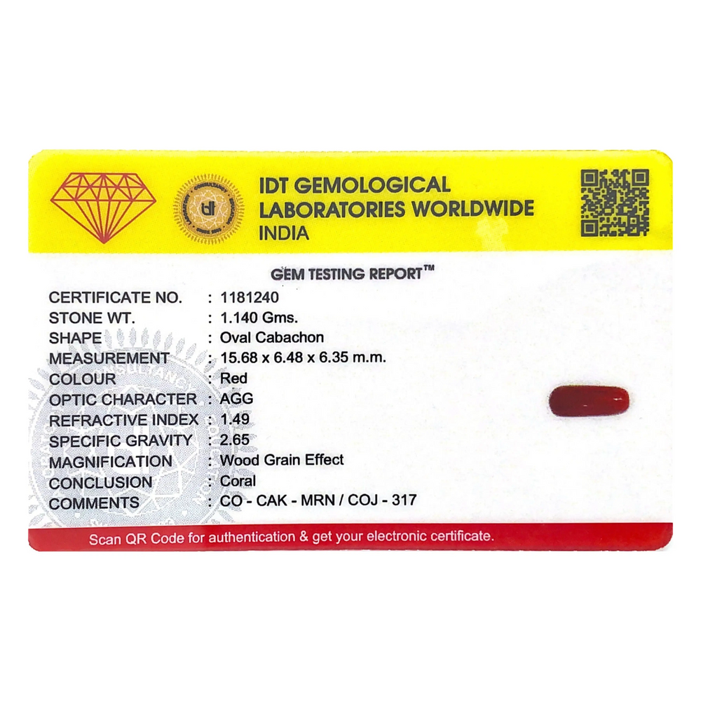 Red Coral - 5.7 Carat - Pramogh