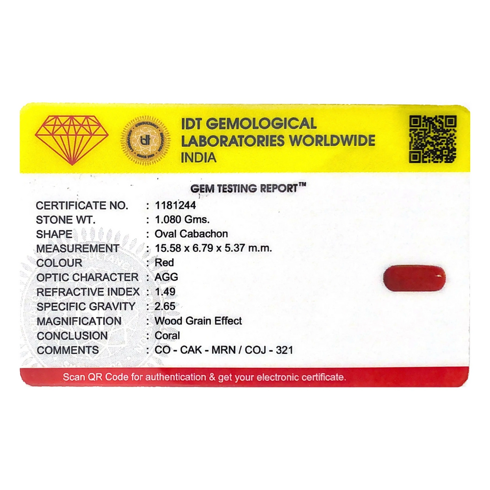 Red Coral - 5.4 Carat - Pramogh