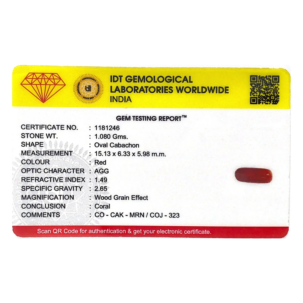 Red Coral - 5.4 Carat - Pramogh