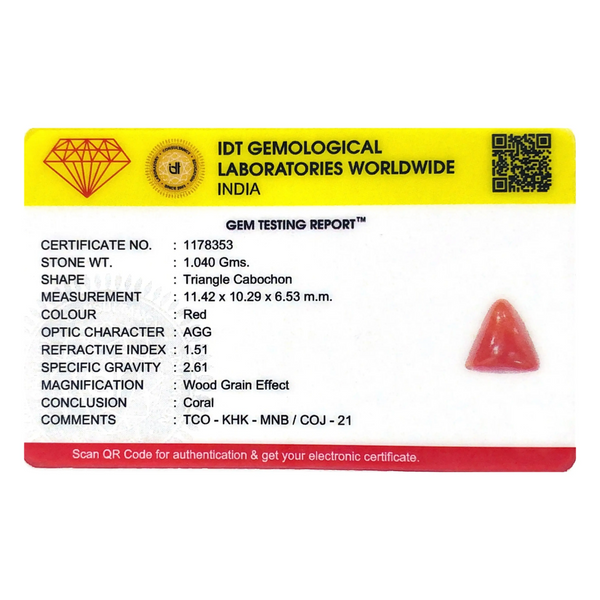 Red Coral - 5.2 Carat - Pramogh