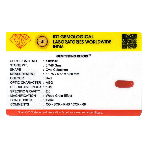 Red Coral - 3.74 Carat