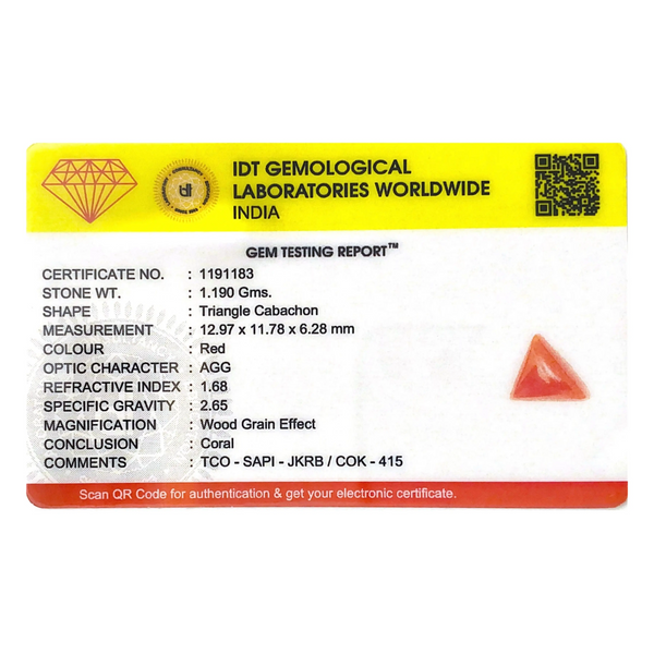 Red Coral - 5.95 Carat