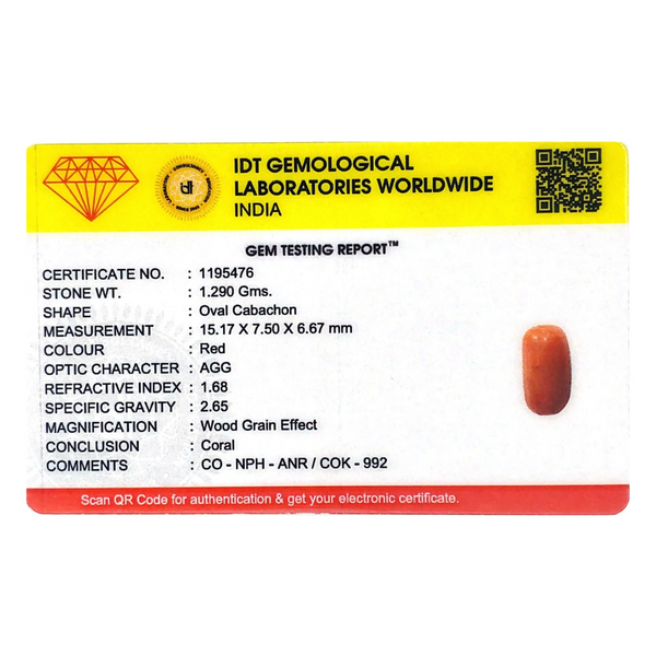 Red Coral - 6.45 Carat