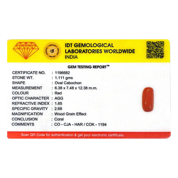 Red Coral - 5.56 Carat