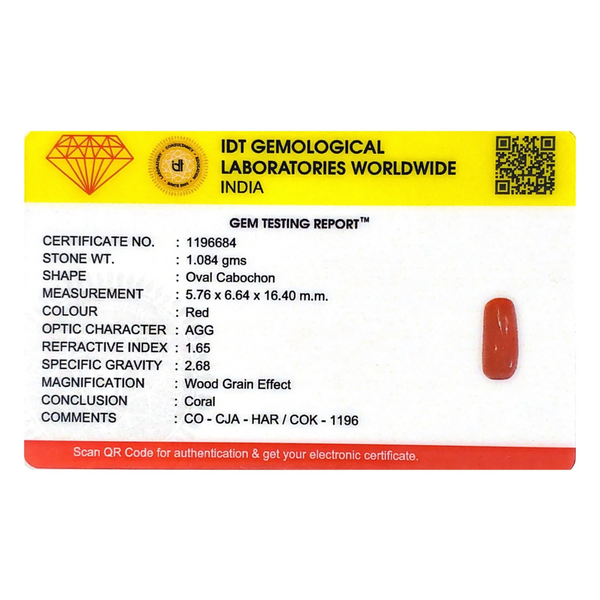 Red Coral - 5.42 Carat