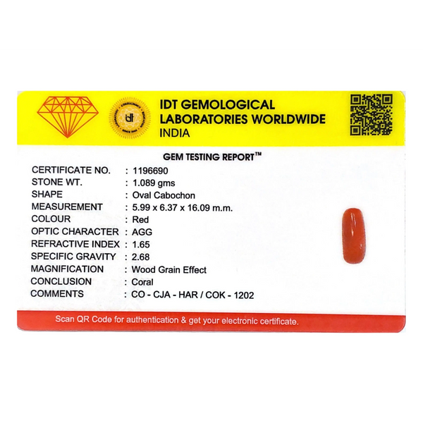 Red Coral - 5.45 Carat