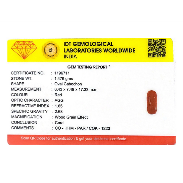 Red Coral - 7.4 Carat