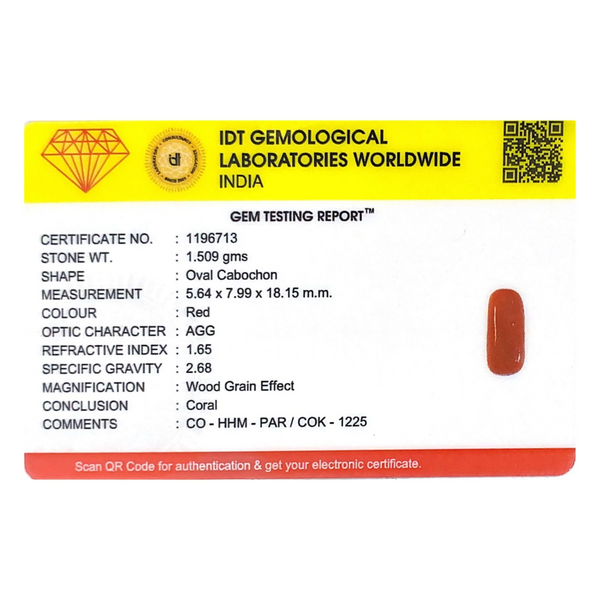 Red Coral - 7.55 Carat