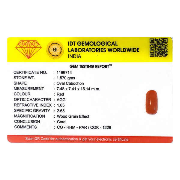 Red Coral - 7.85 Carat