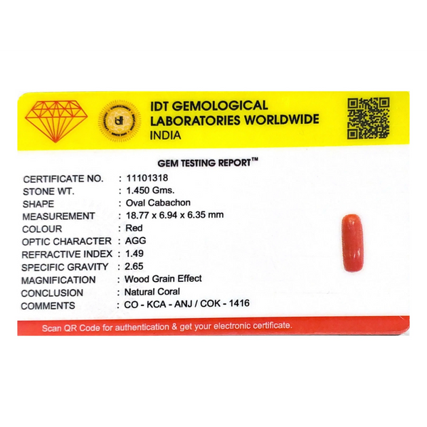 Red Coral - 7.25 Carat