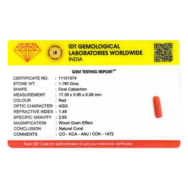 Red Coral - 5.95 Carat