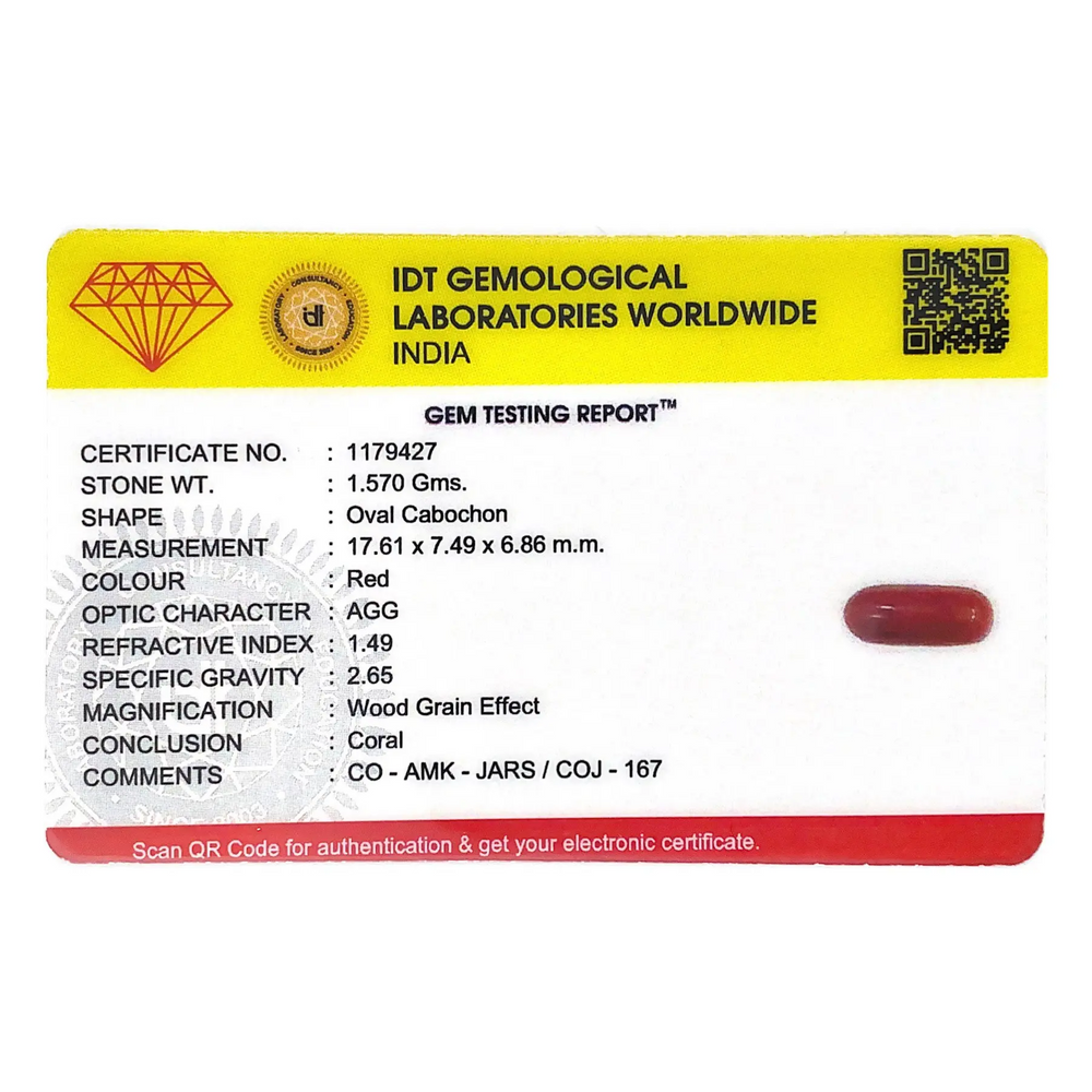 Red Coral - 7.85 Carat - Pramogh