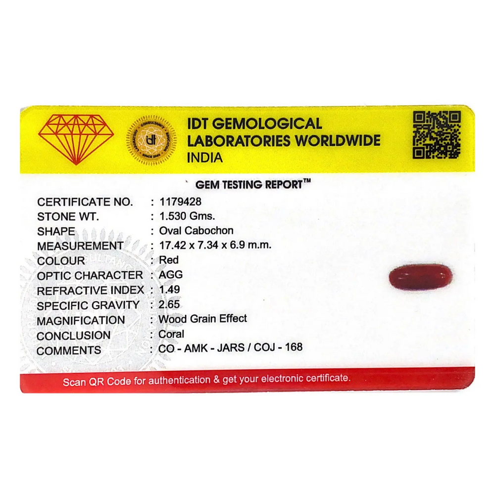 Red Coral - 7.65 Carat - Pramogh
