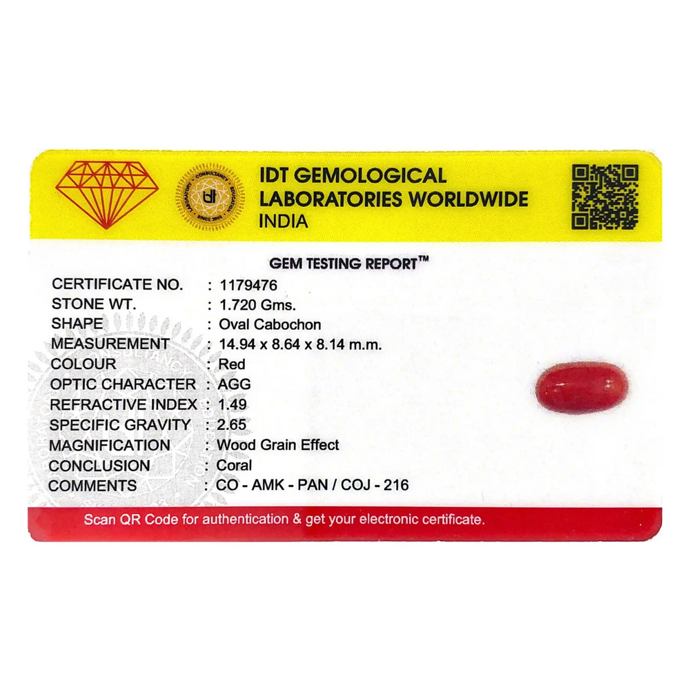 Red Coral - 8.6 Carat - Pramogh