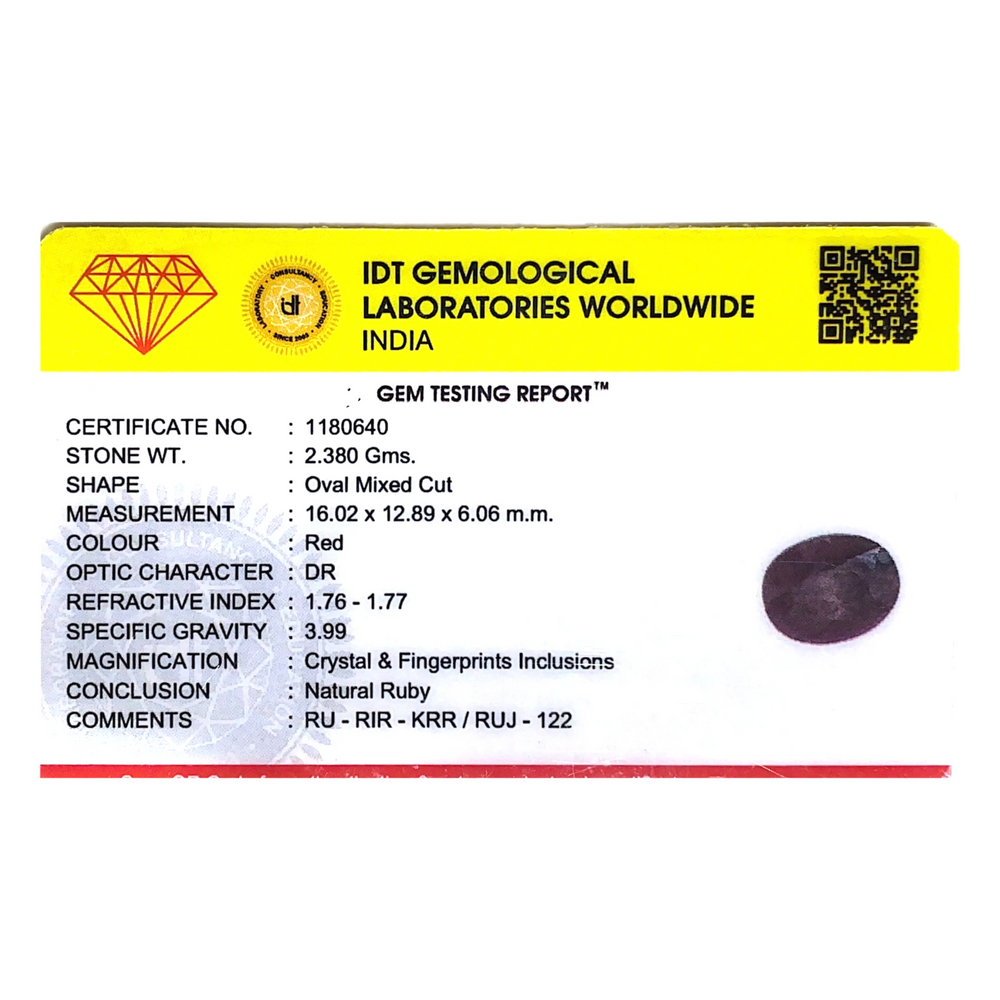 African Ruby - 11.9 Carat - Pramogh