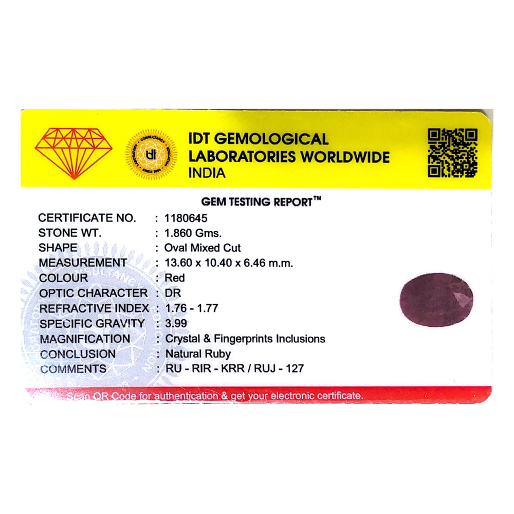 African Ruby - 9.3 Carat - Pramogh