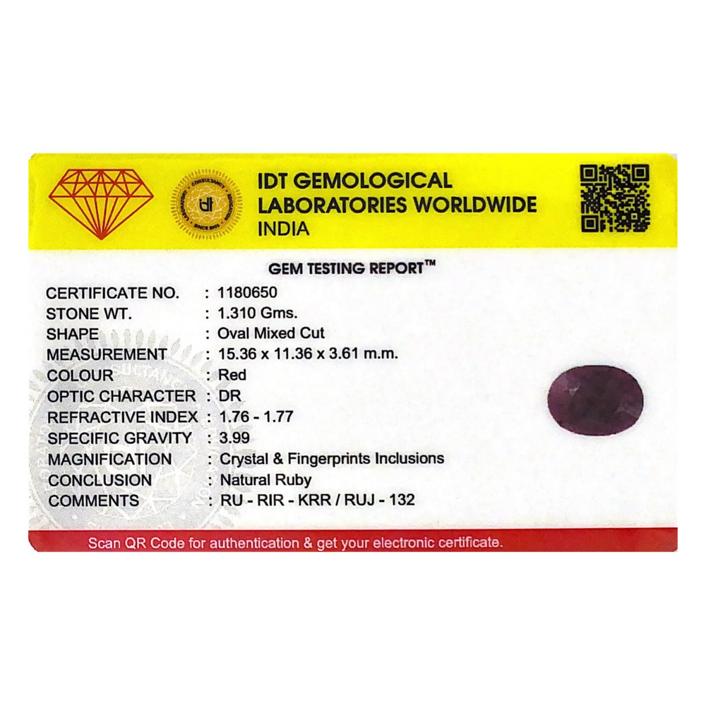 African Ruby - 6.55 Carat - Pramogh