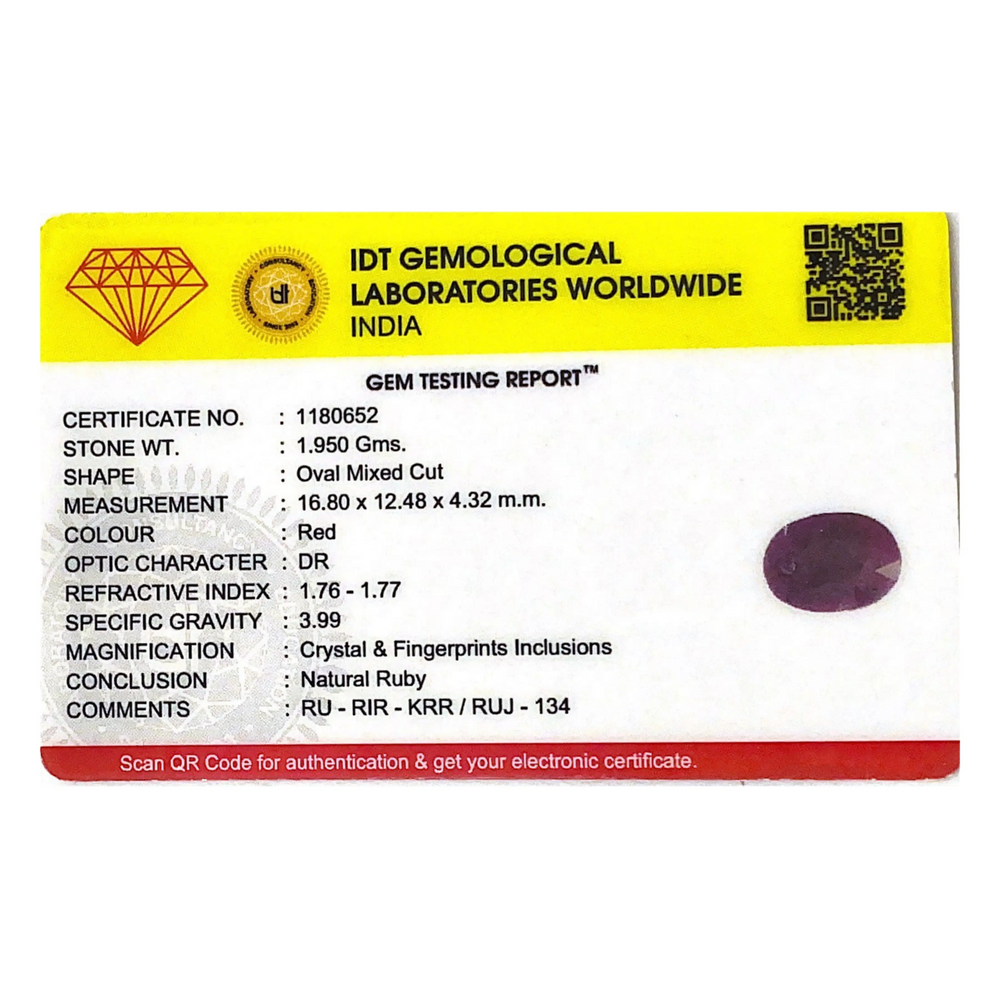 African Ruby - 9.75 Carat - Pramogh