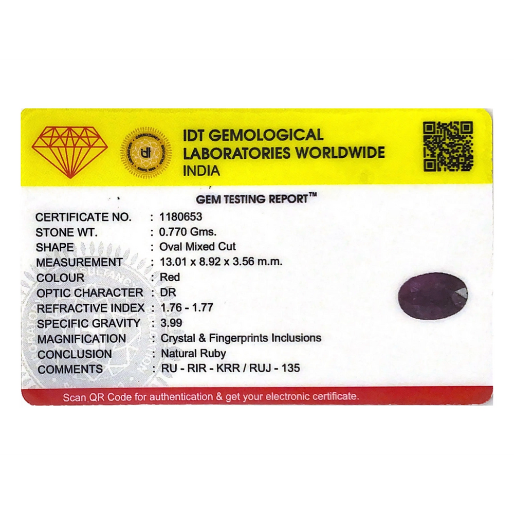 African Ruby - 3.85 Carat - Pramogh