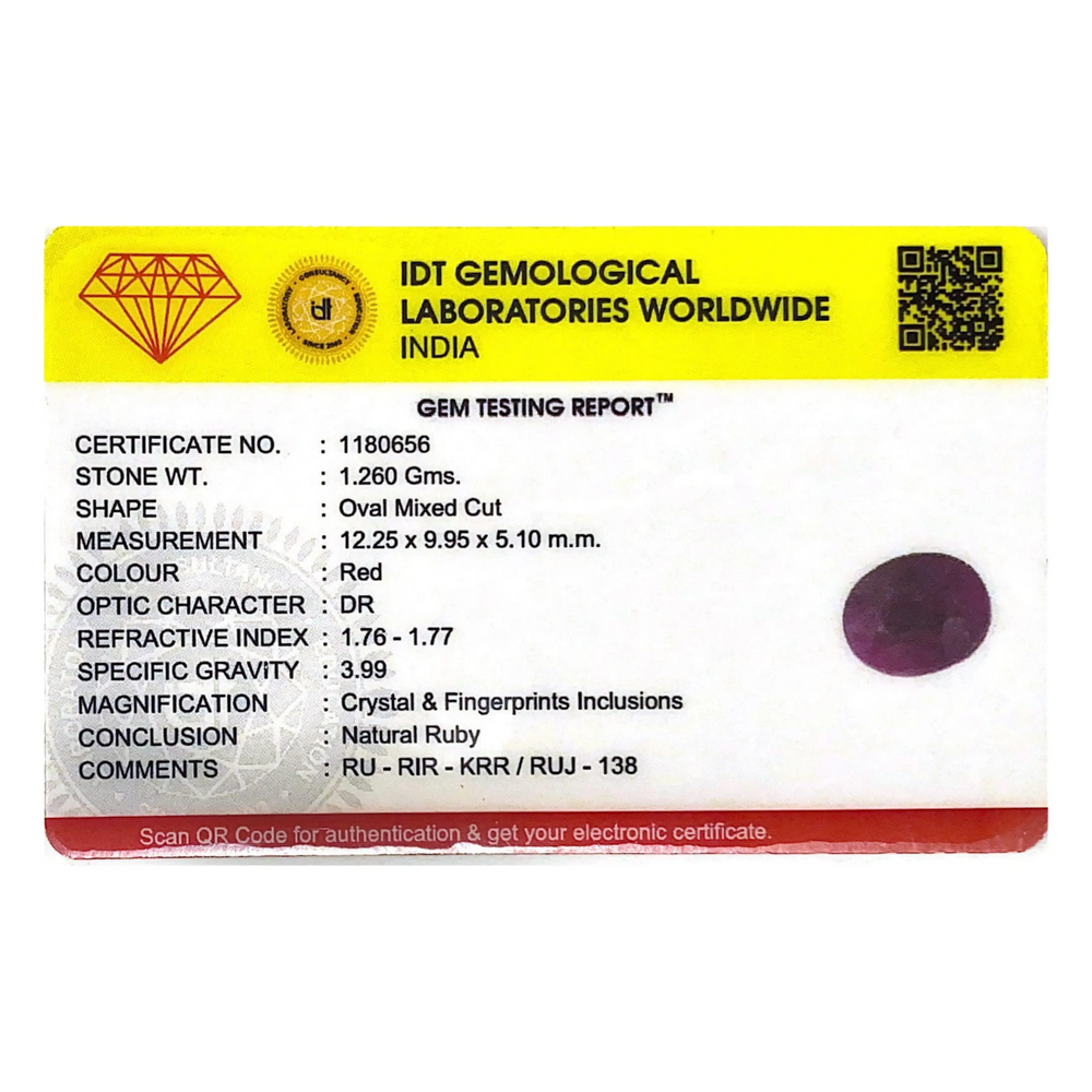 African Ruby - 6.3 Carat - Pramogh