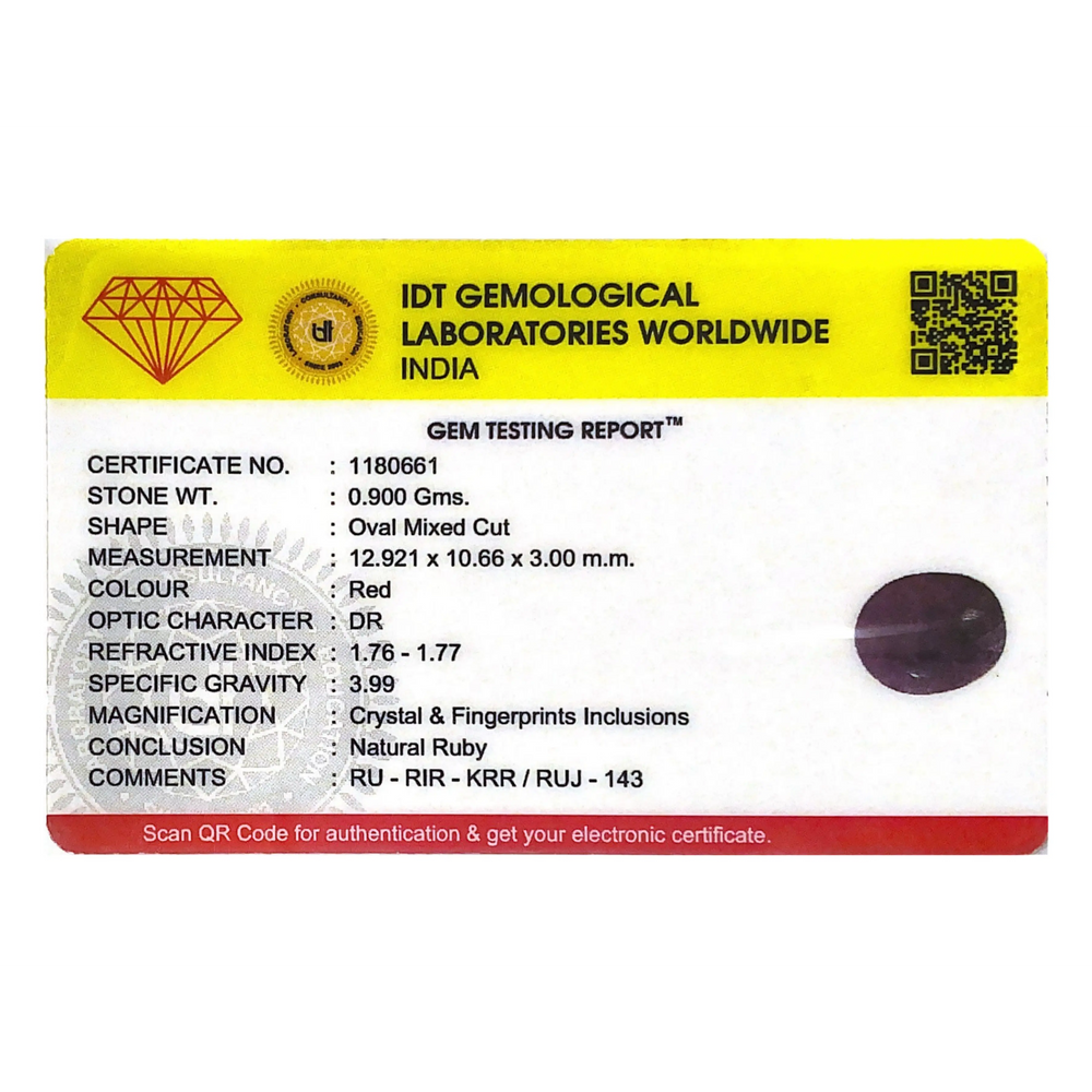 African Ruby - 4.5 Carat - Pramogh
