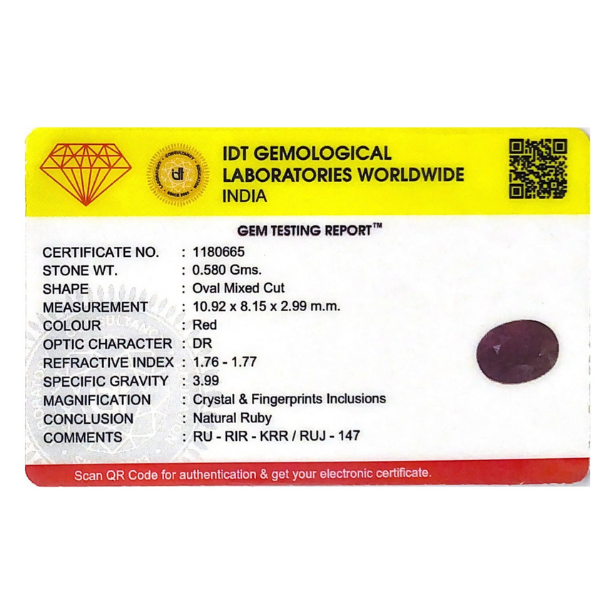 African Ruby - 2.9 Carat - Pramogh