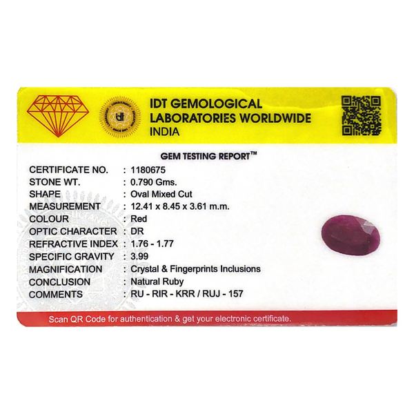 African Ruby - 3.95 Carat - Pramogh