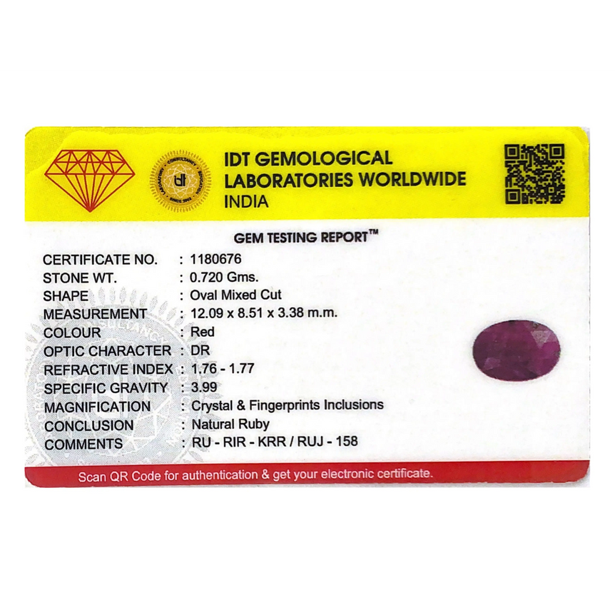 African Ruby - 3.6 Carat - Pramogh