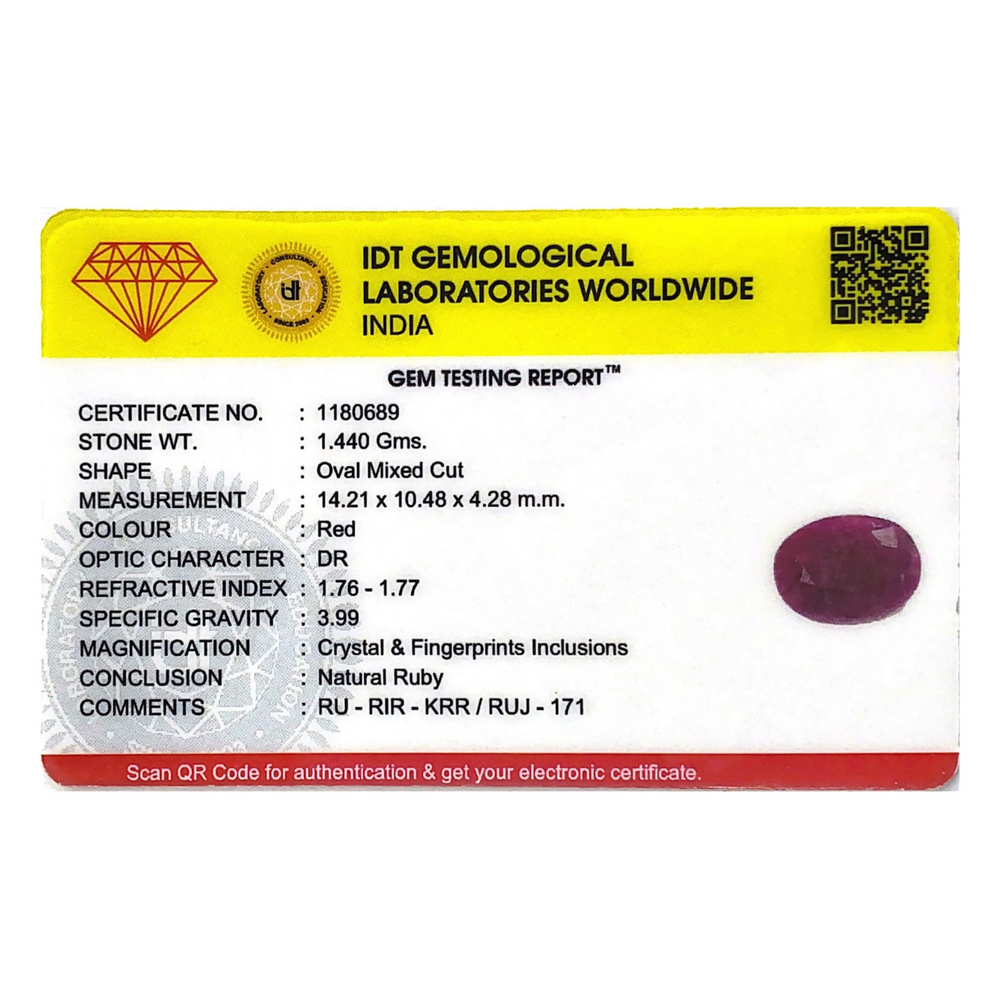 African Ruby - 7.2 Carat - Pramogh