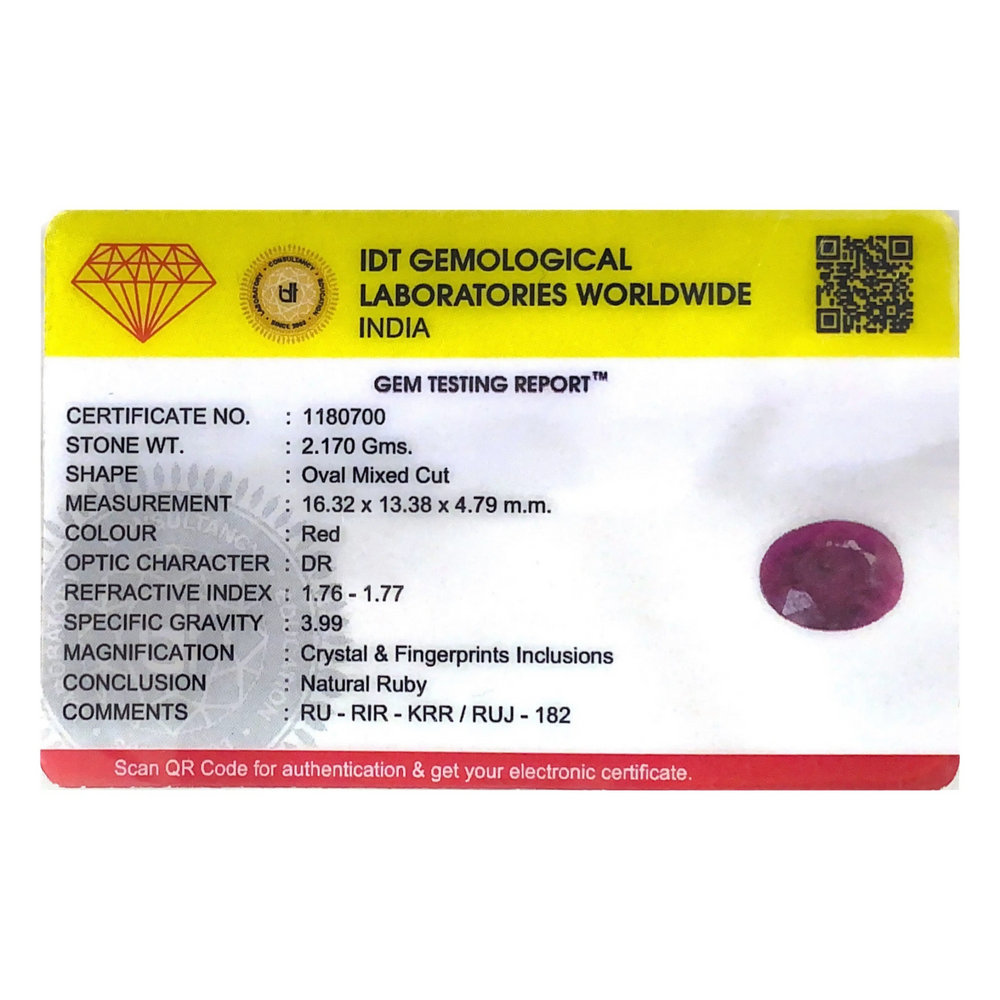 African Ruby - 10.85 Carat - Pramogh