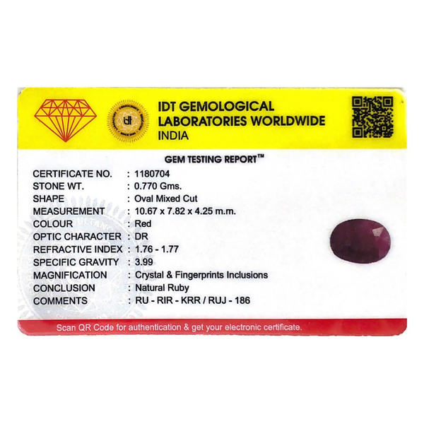 African Ruby - 3.85 Carat - Pramogh