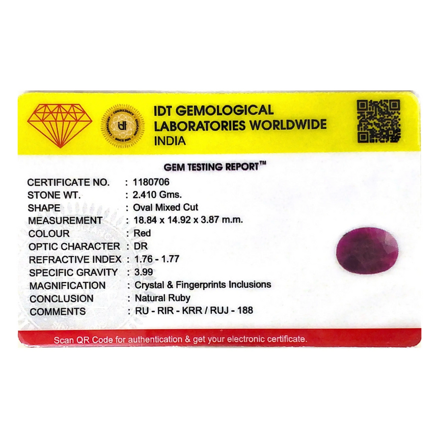 African Ruby - 12.05 Carat - Pramogh