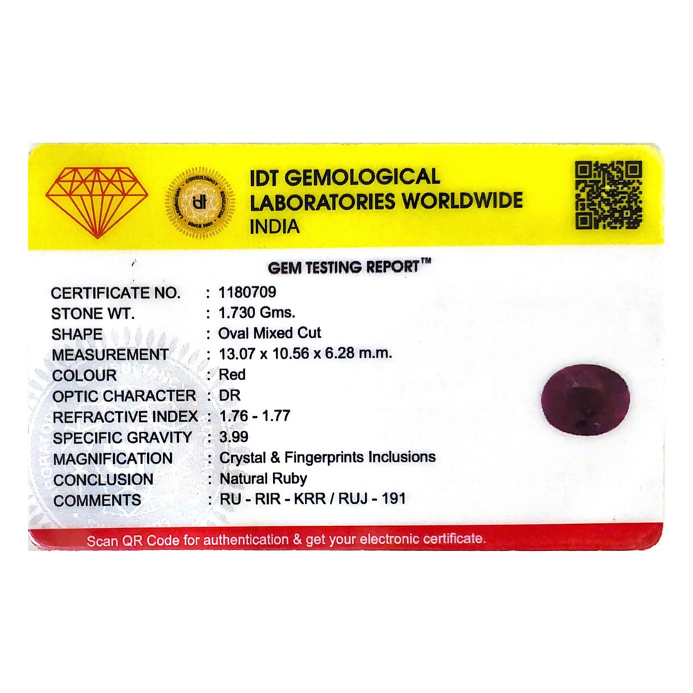 African Ruby - 8.65 Carat - Pramogh