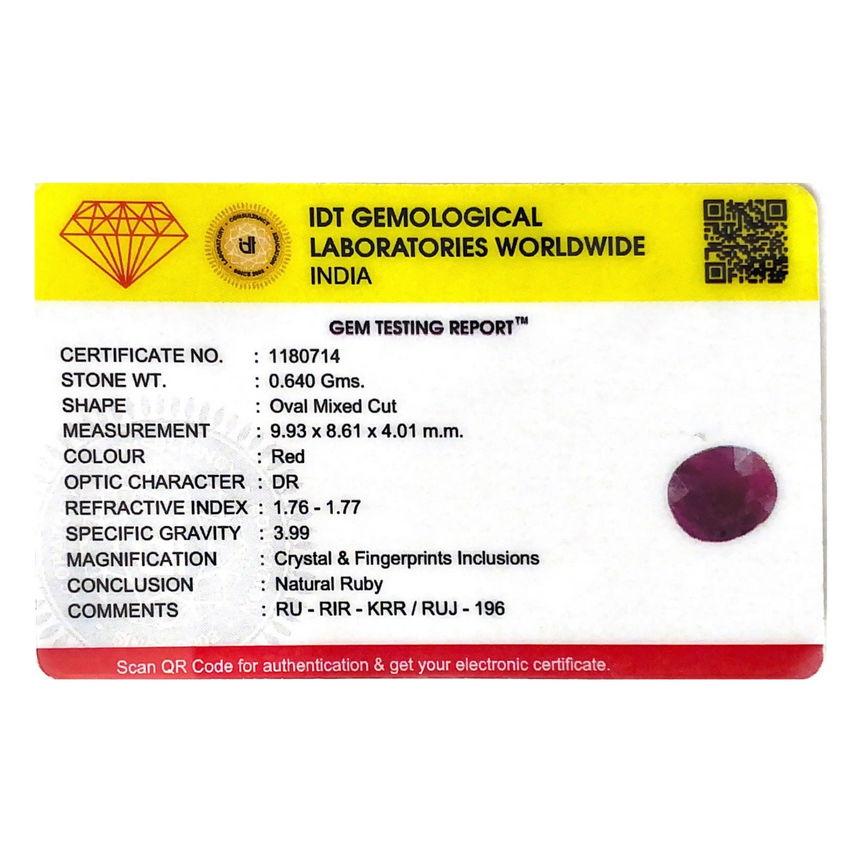 African Ruby - 3.2 Carat - Pramogh
